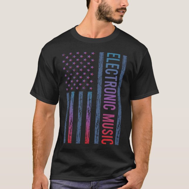 Camiseta Sinalizador de gradação Música Eletrônica (Frente)