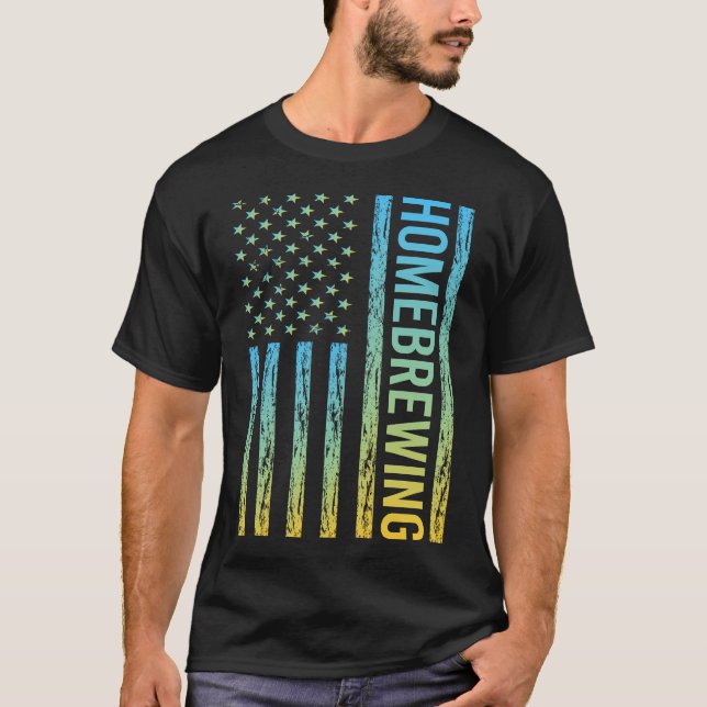 Camiseta Sinalizador de gradiente 01 Cerveja Home Brew Brew (Frente)