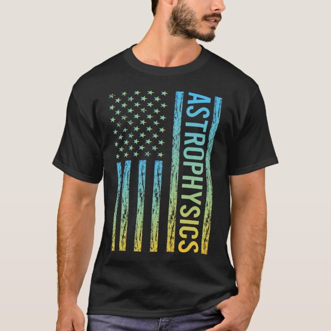 Camiseta Sinalizador de gradiente 02 Astrofísica Astrofísic (Frente)