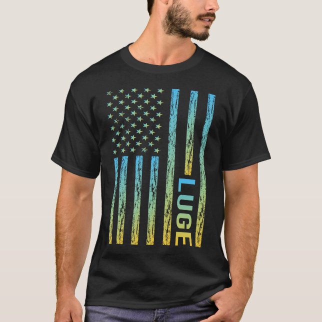 Camiseta Sinalizador de gradiente 02 Luge Luger (Frente)