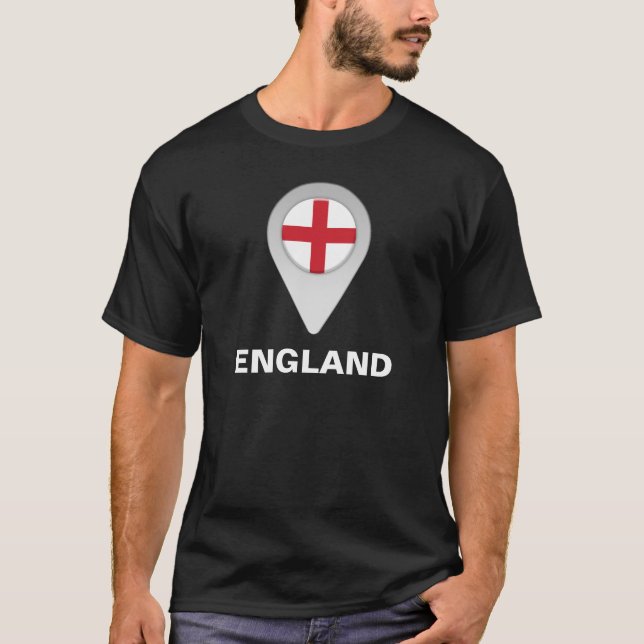 Camiseta Sinalizador de Localização de Inglaterra (Frente)