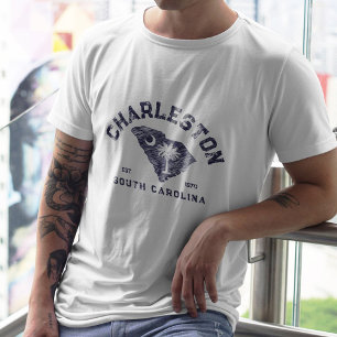 Camiseta Sinalizador de Mapa de Marinho da Carolina do Sul 