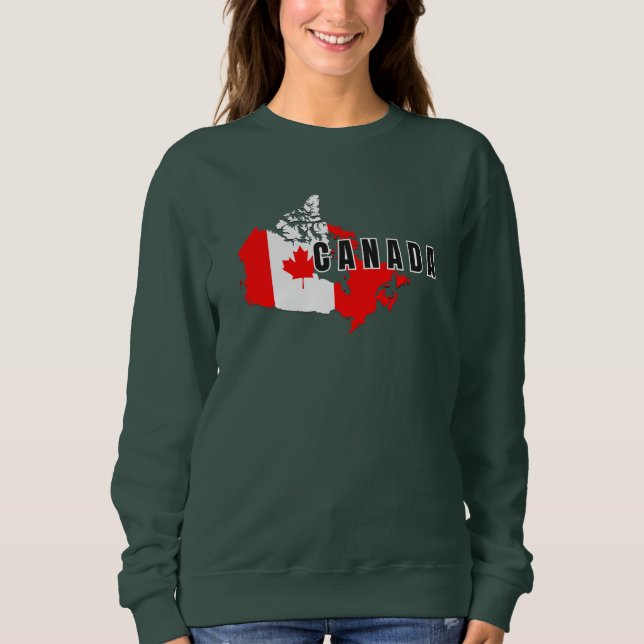Camiseta Sinalizador de mapa de script canadense simples mo (Frente)