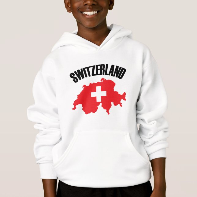 Camiseta Sinalizador de Mapa de suiça (Frente)