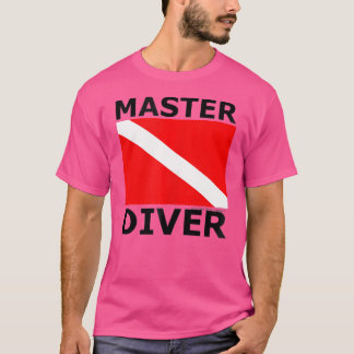 Camiseta Sinalizador de Mergulho Mestre do Diver Scuba