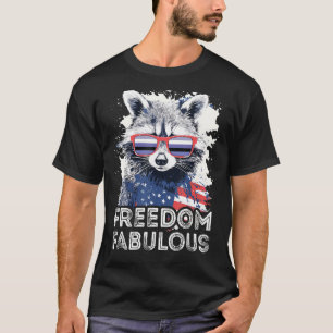 Camiseta Sinalizador de óculos de sol com fabuloso guaxinim