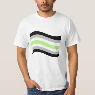 Camiseta Sinalizador de Onda do Orgulho Agender