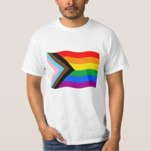 Camiseta Sinalizador de Onda do Orgulho de Progresso