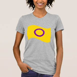 Camiseta Sinalizador de Onda do Orgulho Intersexual