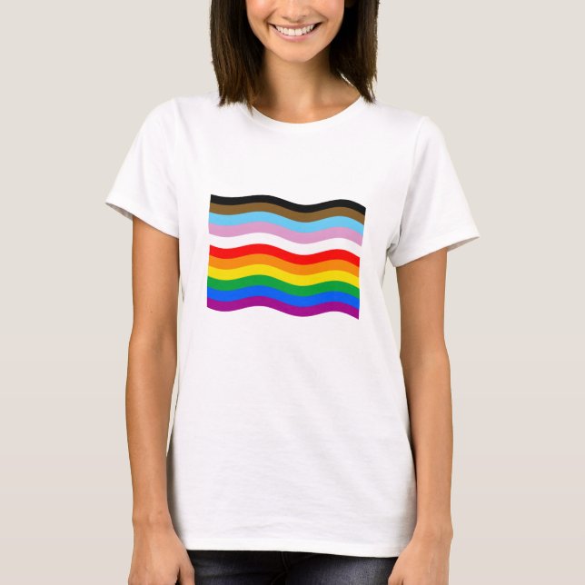Camiseta Sinalizador de Onda do Orgulho POC LGBTQ (Frente)