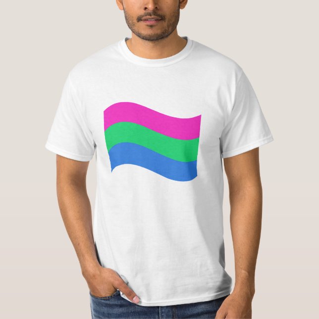 Camiseta Sinalizador de Onda do Orgulho Polisexual (Frente)