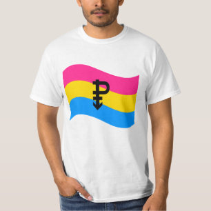 Camiseta Sinalizador de onda do símbolo do orgulho pansexua