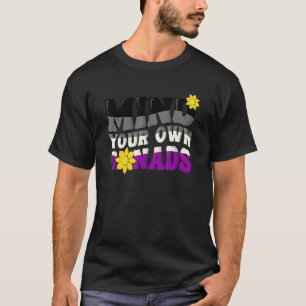Camiseta Sinalizador de Orgulho Asexual Lgbtq Mente suas pr