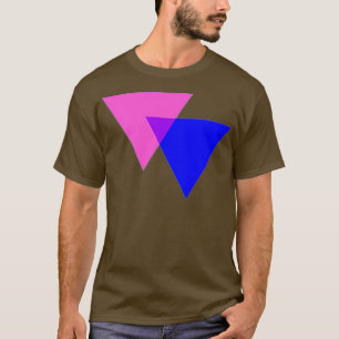 Camiseta Sinalizador de Orgulho Bissexual de Triângulos LGB