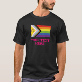 Camiseta Sinalizador de Orgulho de Progresso Inclusivo LGBT
