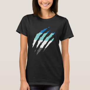 Camiseta Sinalizador de Orgulho Fraysexual Gato Scratch Fra