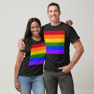 Camiseta Sinalizador de Orgulho gay do Rainbow