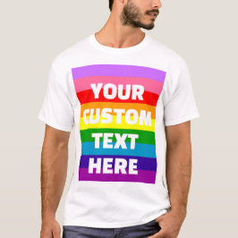 Camiseta Sinalizador de Orgulho LGBTQ+ de 9 faixas O Arco-Í