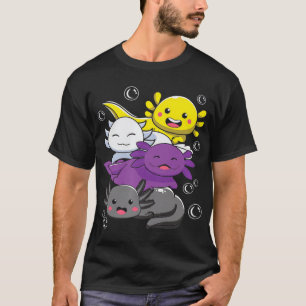 Camiseta Sinalizador de Orgulho Não Binário Axolotl LGBTQ N