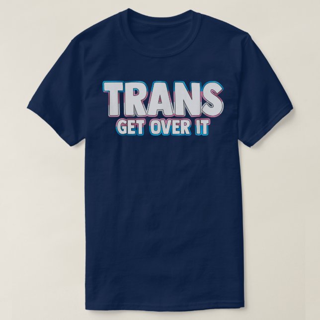 Camiseta Sinalizador de Orgulho Trans Over It  (Frente do Design)