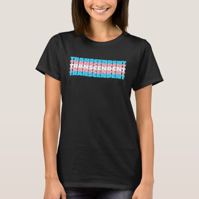 Camiseta Sinalizador de orgulho transcendente LGBTQ+ Transg (Frente)