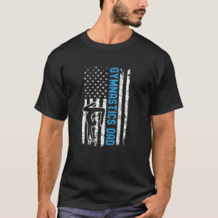Camiseta Sinalizador de Pai de ginástica Azul