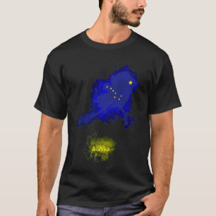 Camiseta Sinalizador de País do Alasca EUA