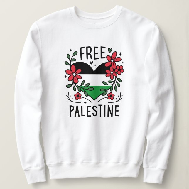 Camiseta Sinalizador de palestina livre (Frente do Design)