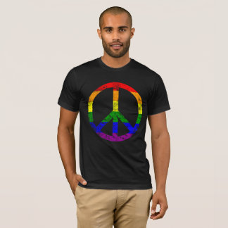 Camiseta Sinalizador de Paz muito Legal do Arco-Íris