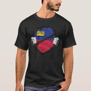 Camiseta Sinalizador de Raízes Puras do Liechtenstein