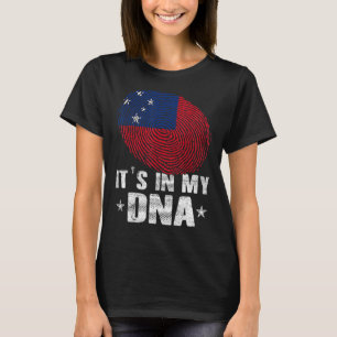 Camiseta Sinalizador de Samoa de Impressão Digital Está no