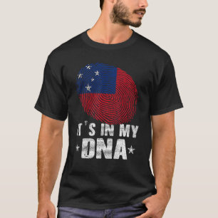 Camiseta Sinalizador de Samoa de Impressão Digital Está no