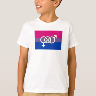 Camiseta Sinalizador de Símbolo de Orgulho Bissexual