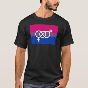 Camiseta Sinalizador de Símbolo de Orgulho Bissexual