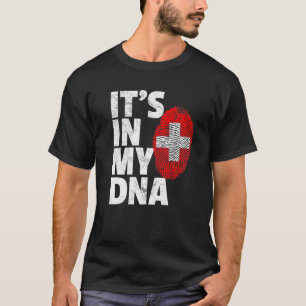 Camiseta Sinalizador de Suiça suíço está no meu DNA Natal G