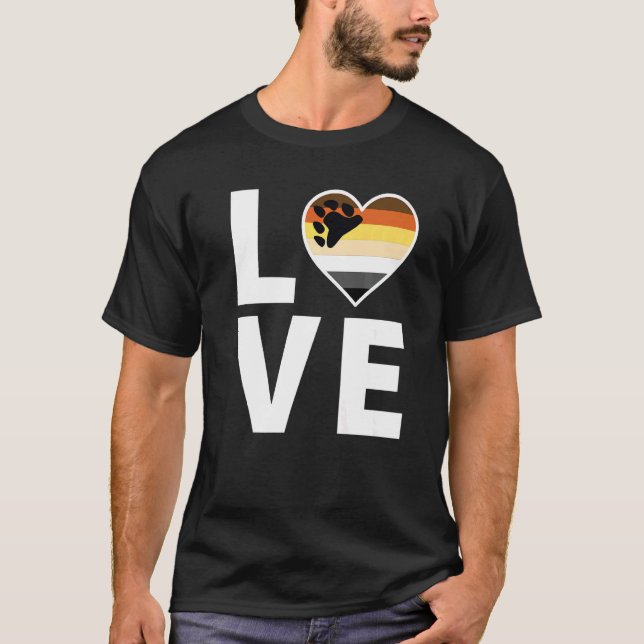 Camiseta Sinalizador de Urso Lgbtq Cardíaco Lgbtqia+ Urso d (Frente)