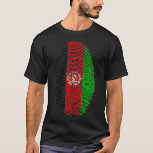 Camiseta Sinalizador do Afeganistão Impressão digital Está 