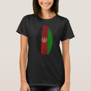 Camiseta Sinalizador do Afeganistão Impressão digital Está