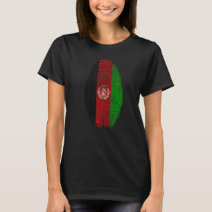 Camiseta Sinalizador do Afeganistão Impressão digital Está 