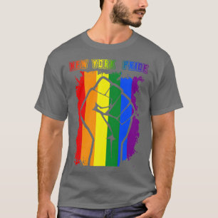 Camiseta Sinalizador do arco-íris LGBT LGBT de Nova Iorque 