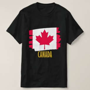 Camiseta Sinalizador do Canadá - Design de Folha de Mapeame