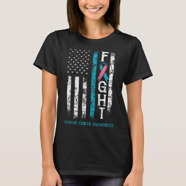 Camiseta Sinalizador do cancer Warrior Us (Frente)