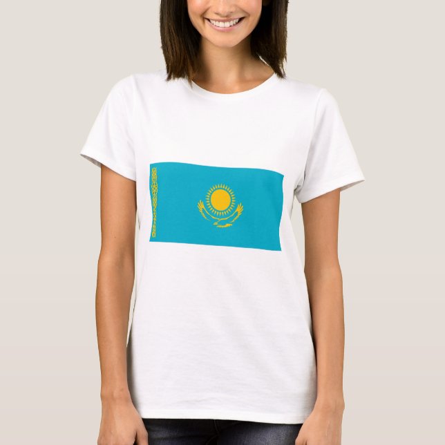 Camiseta Sinalizador do Cazaquistão (Frente)
