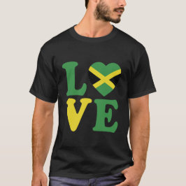 Camiseta Sinalizador do Coração Jamaica do Amor Moderno