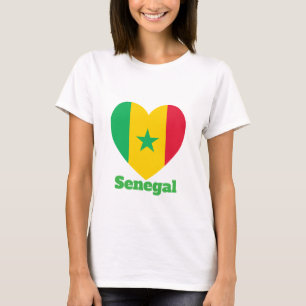 Camiseta Sinalizador do Coração Senegal