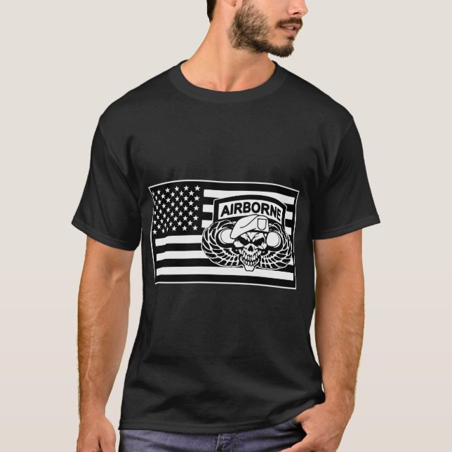 Camiseta Sinalizador do crânio aéreo © FB @ #USAPatriotGrap (Frente)