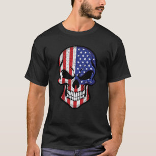Camiseta Sinalizador do Crânio do Sorriso Americano