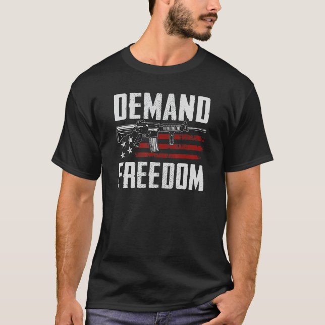 Camiseta Sinalizador do Demand Freedom segundo Emenda Pro G (Frente)