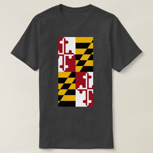 Camiseta Sinalizador do Estado de Maryland (Frente do Design)