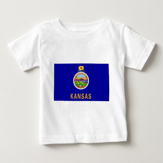 Camiseta Sinalizador do Estado do Kansas (Frente)